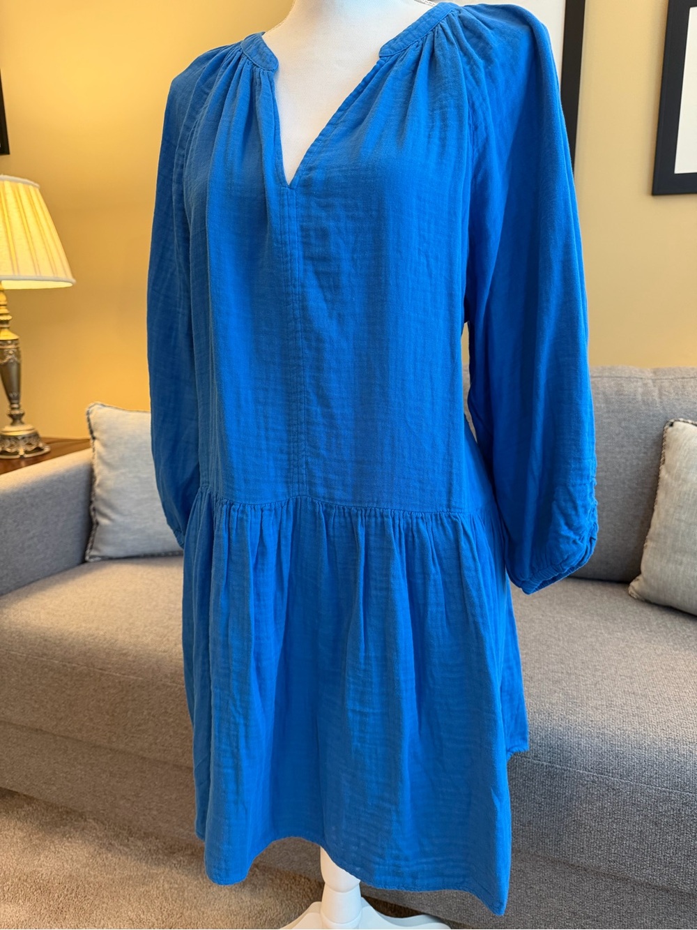 Velvet by Graham & Spencer NWT Royal Blue V-Neck 3/4 Sleeve Women's Dress